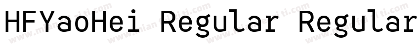 HFYaoHei Regular Regular字体转换